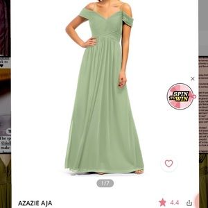Azazie Green Bridesmaid Dress (Straps Altered!)